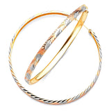 Hoop Earrings in 14K Tri-Color Gold