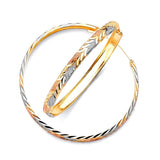 Hoop Earrings in 14K Tri-Color Gold