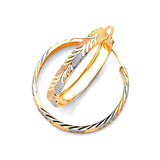 Hoop Earrings in 14K Tri-Color Gold