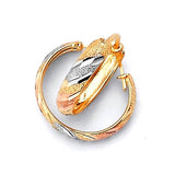 Hoop Earrings in 14K Tri-Color Gold