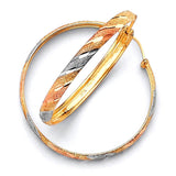 Hoop Earrings in 14K Tri-Color Gold