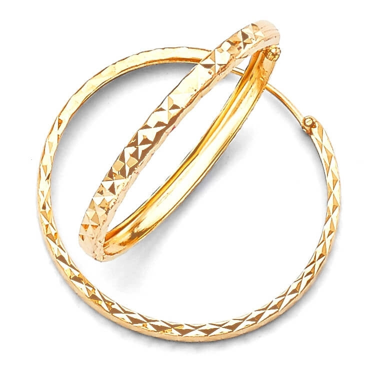Hoop Earrings in 14K Gold