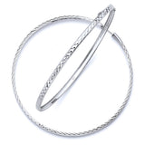 Hoop Earrings in 14K White Gold