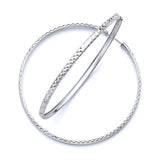 Hoop Earrings in 14K White Gold