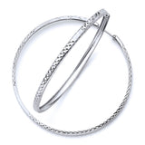 Hoop Earrings in 14K White Gold