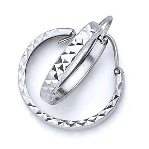 Hoop Earrings in 14K White Gold