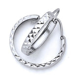Hoop Earrings in 14K White Gold