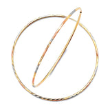 Hoop Earrings in 14K Tri-Color Gold
