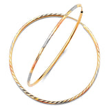 Hoop Earrings in 14K Tri-Color Gold
