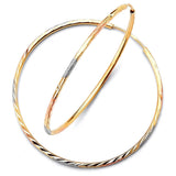 Hoop Earrings in 14K Tri-Color Gold