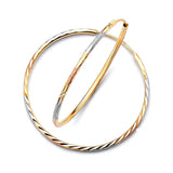 Hoop Earrings in 14K Tri-Color Gold