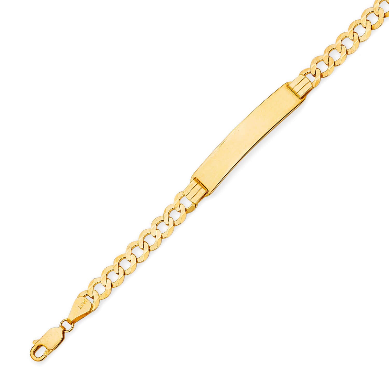 Cuban Kids ID Bracelet In 14K Gold