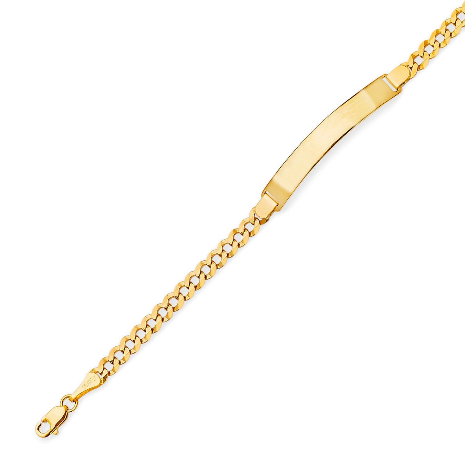 Cuban Kids ID Bracelet In 14K Gold