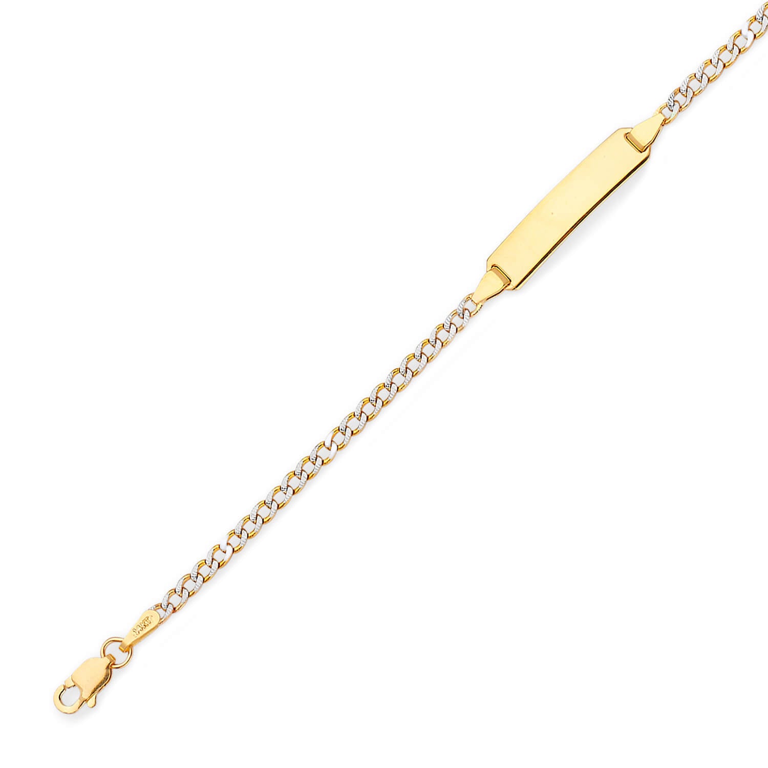 Cuban Kids ID Bracelet In 14K Gold