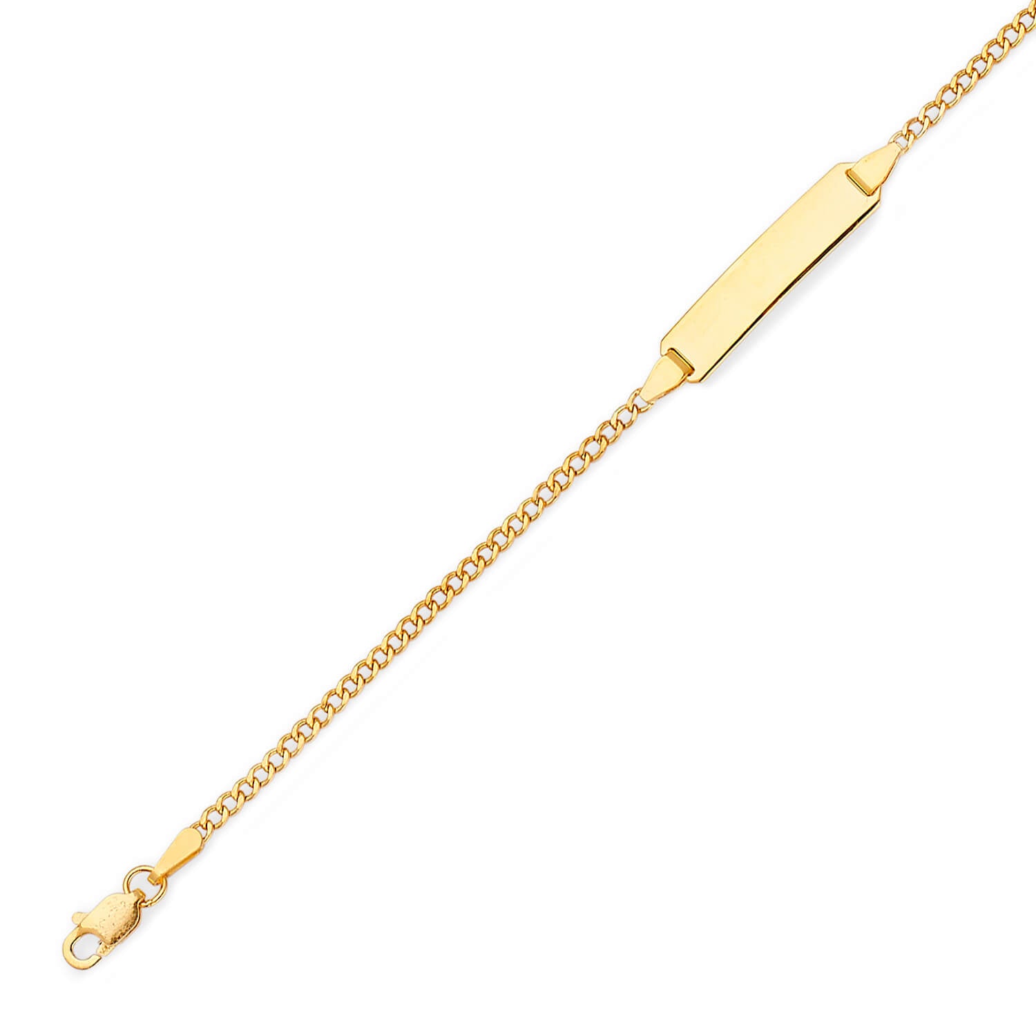 Cuban Kids ID Bracelet In 14K Gold