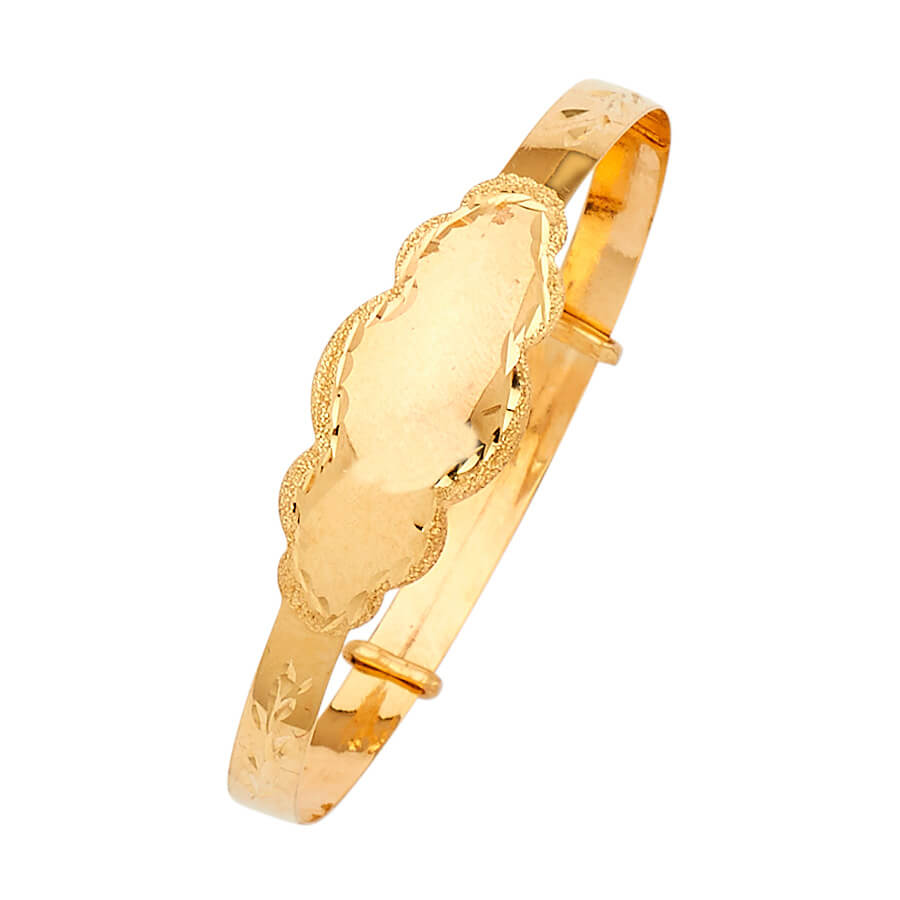 Adjustable Girls Bangle in 14K Gold