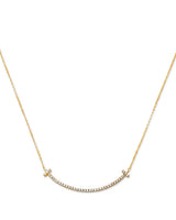 Adjustable White CZ Charm Necklace in 14K Gold