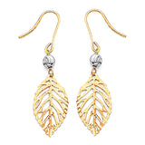 Dangling Earrings in 14K Two-Tone Gold
