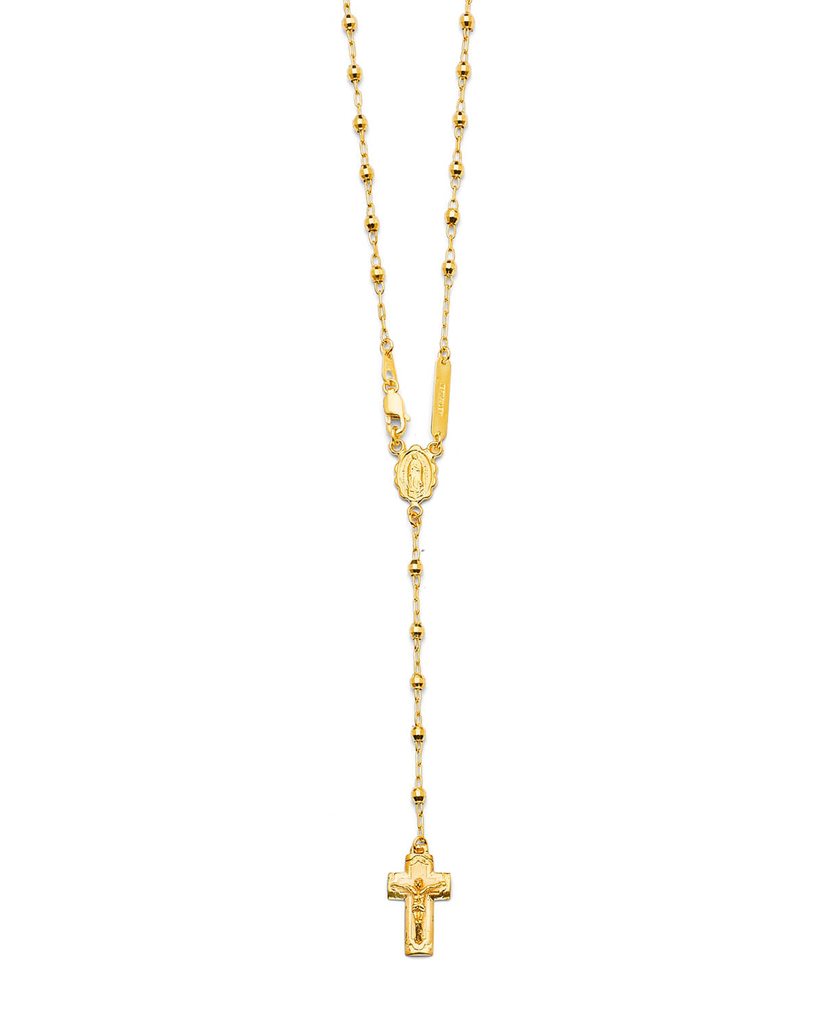 Crucifix Five-Decade Rosary Necklace in 14K Gold