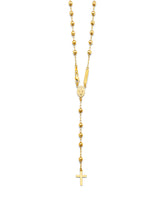 Cross Five-Decade Rosary Necklace in 14K Gold