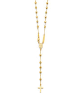 Cross Five-Decade Rosary Necklace in 14K Gold