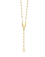 Cross Five-Decade Rosary Necklace in 14K Gold