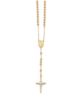 Crucifix Five-Decade Rosary Necklace in 14K Two-Tone Gold