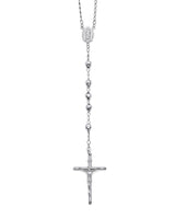 Crucifix Five-Decade Rosary Necklace in 14K White Gold