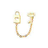 Key Dangling Earrings in 14K Gold and Butterfly Backing