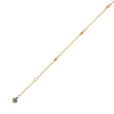 Adjustable Eye Link Anklet in 14K Gold