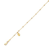 Adjustable Guadalupe Charm Anklet in 14K Gold
