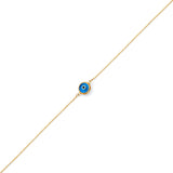 Adjustable Eye Link Anklet in 14K Gold