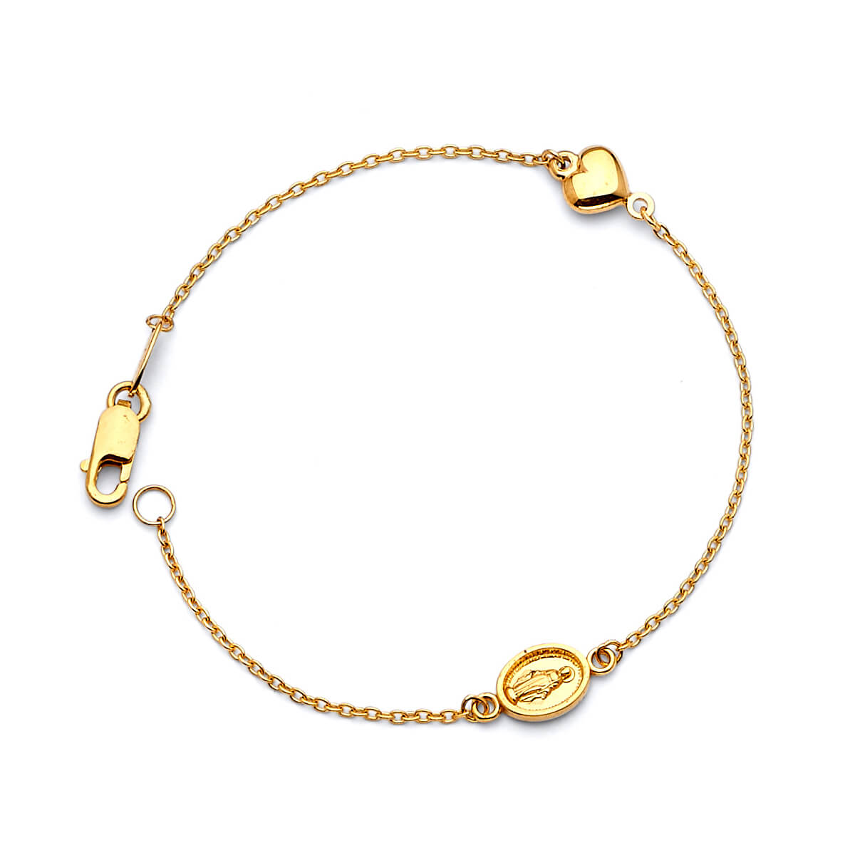 Kids Guadalupe Charm Bracelet In 14K Gold