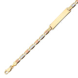 Valentino Kids ID Bracelet In 14K Tri-Color Gold