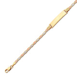 Valentino Kids ID Bracelet In 14K Tri-Color Gold