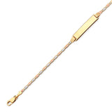 Valentino Kids ID Bracelet In 14K Tri-Color Gold