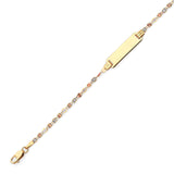 Valentino Kids ID Bracelet In 14K Tri-Color Gold
