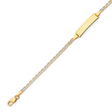 Mariner Kids ID Bracelet In 14K Two-Tone Gold