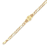 Figaro Kids Bracelet In 14K Gold