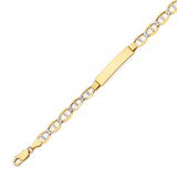 Mariner Kids ID Bracelet In 14K Two-Tone Gold
