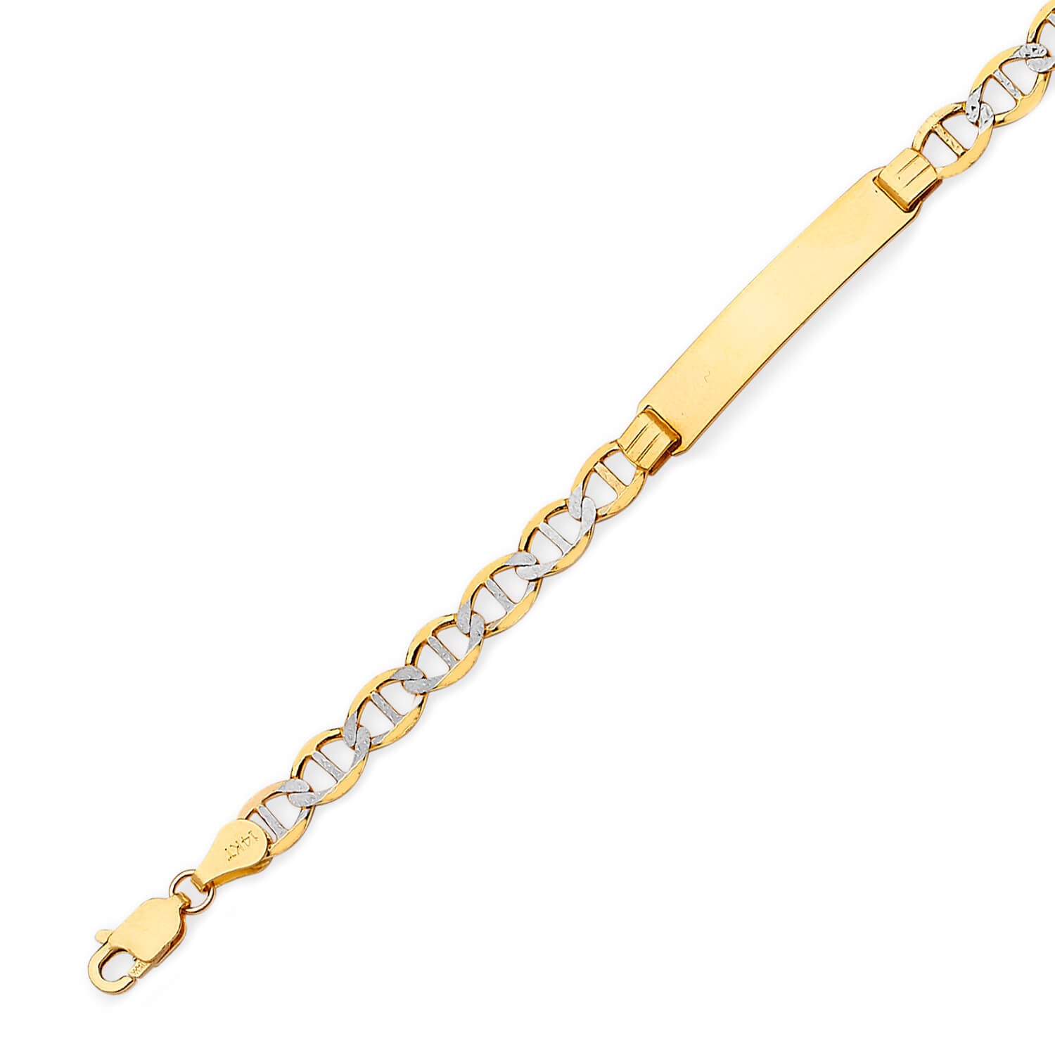 Mariner Kids ID Bracelet In 14K Two-Tone Gold