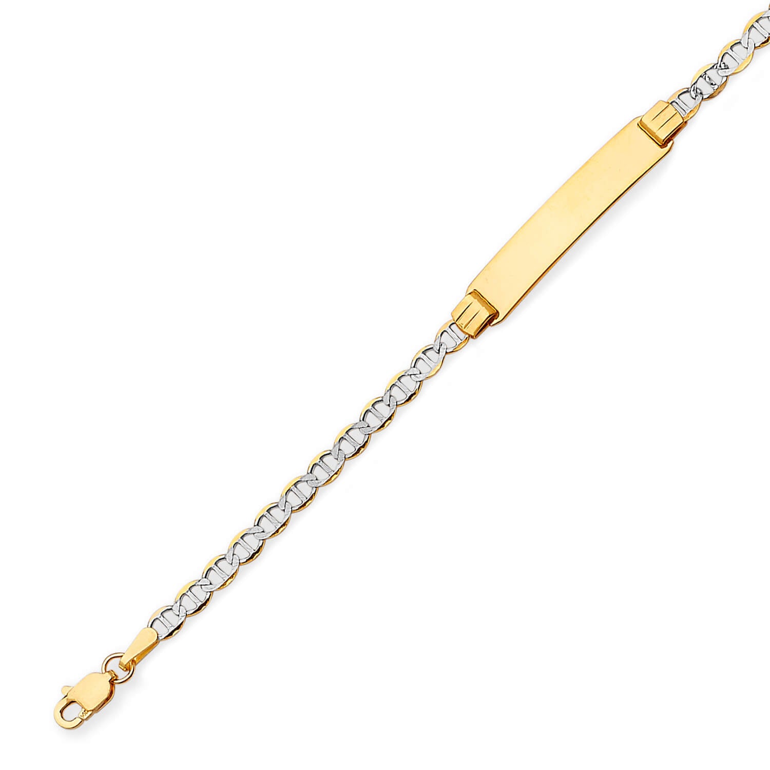 Mariner Kids ID Bracelet In 14K Two-Tone Gold