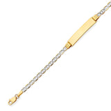 Mariner Kids ID Bracelet In 14K Two-Tone Gold