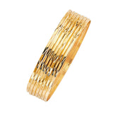 Star Solid Ladies 7-Day Bangle in 14K Gold