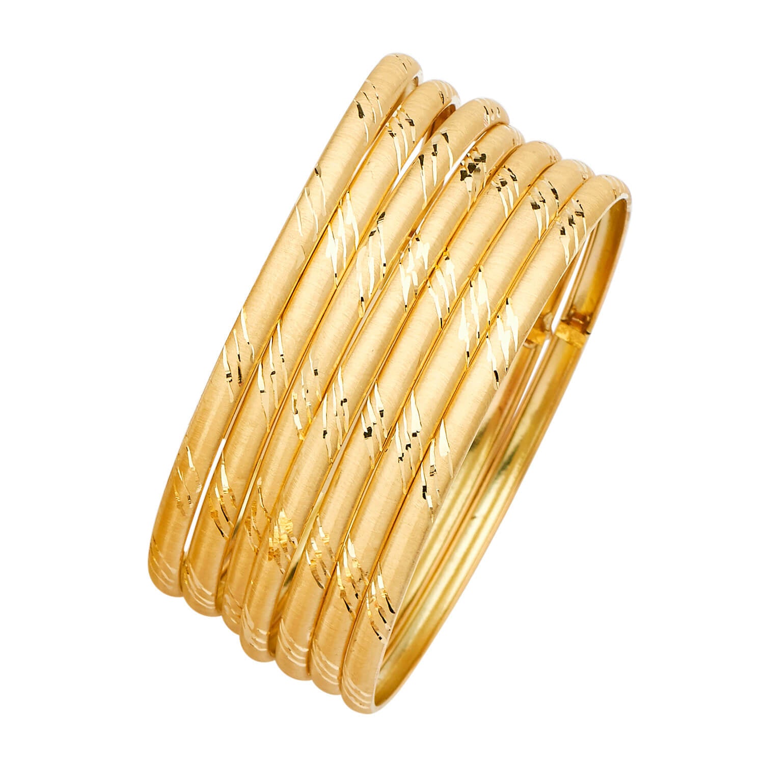 Flexible Ladies 7-Day Bangle in 14K Gold