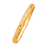 Flower Flexible Ladies Bangle in 14K Gold