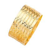 Star Solid Ladies 7-Day Bangle in 14K Gold