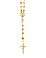 Crucifix Five-Decade Rosary Necklace in 14K Gold