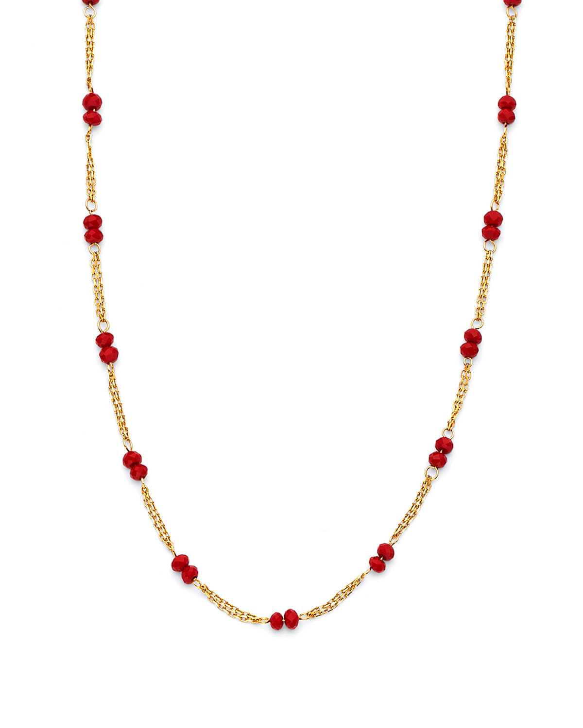 Rosary Necklace in 14K Gold
