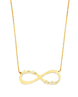 Infinity Personalized Charm Necklace in 14K Gold